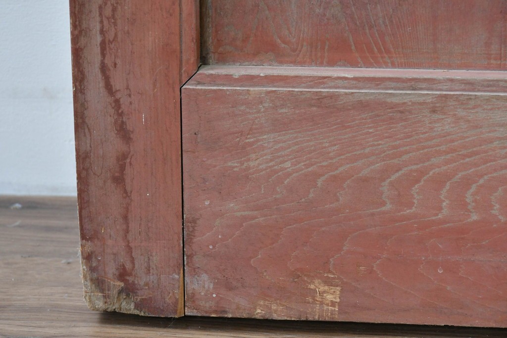 アンティーク建具　明治から大正期　重厚な金具が印象的な富山格子蔵戸1枚　(R-085605)