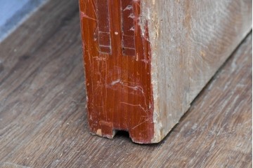 アンティーク建具　明治から大正期　重厚な金具が印象的な富山格子蔵戸1枚　(R-085605)