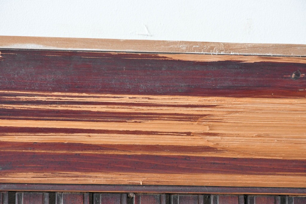 和製アンティーク　明治から大正期　重厚な金具が魅力の富山格子蔵戸1枚　(R-085606)