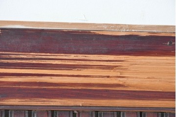 和製アンティーク　明治から大正期　重厚な金具が魅力の富山格子蔵戸1枚　(R-085606)