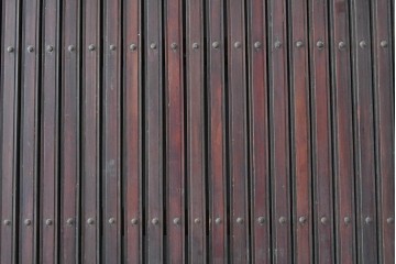 和製アンティーク　明治から大正期　重厚な金具が魅力の富山格子蔵戸1枚　(R-085606)