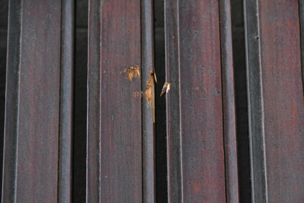 和製アンティーク　明治から大正期　重厚な金具が魅力の富山格子蔵戸1枚　(R-085606)