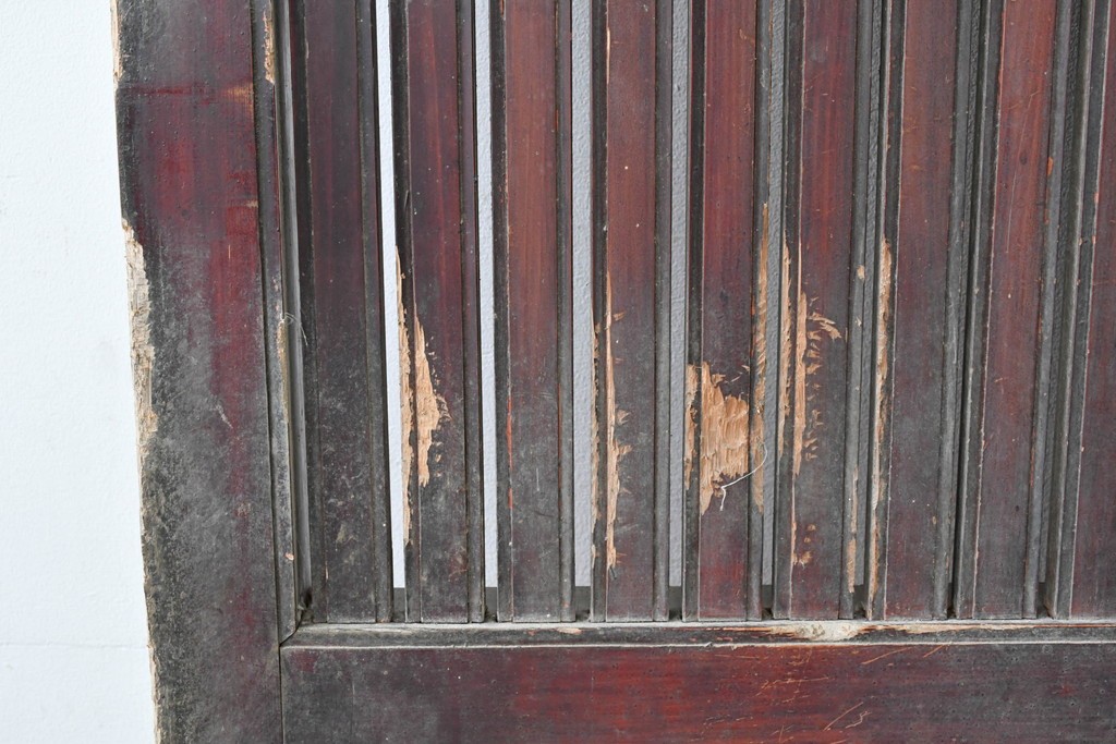 和製アンティーク　明治から大正期　重厚な金具が魅力の富山格子蔵戸1枚　(R-085606)