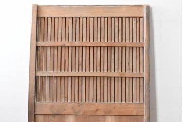 和製アンティーク　明治から大正期　重厚な金具が魅力の富山格子蔵戸1枚　(R-085606)