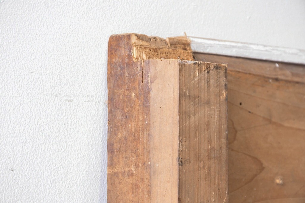 和製アンティーク　明治から大正期　重厚な金具が魅力の富山格子蔵戸1枚　(R-085606)