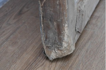 和製アンティーク　明治から大正期　重厚な金具が魅力の富山格子蔵戸1枚　(R-085606)