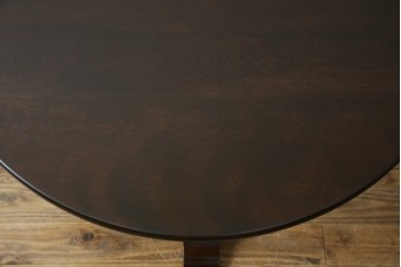 中古　松本民芸家具　A-I型丸卓　重厚で安定感のあるデザインのラウンドテーブル　(R-085608)