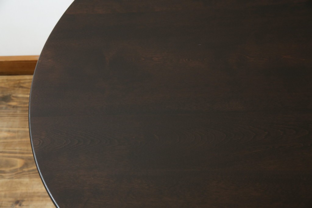 中古　松本民芸家具　A-I型丸卓　重厚で安定感のあるデザインのラウンドテーブル　(R-085608)