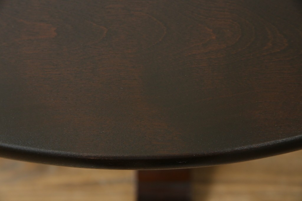 中古　松本民芸家具　A-I型丸卓　重厚で安定感のあるデザインのラウンドテーブル　(R-085608)