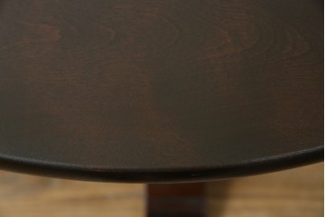中古　松本民芸家具　A-I型丸卓　重厚で安定感のあるデザインのラウンドテーブル　(R-085608)