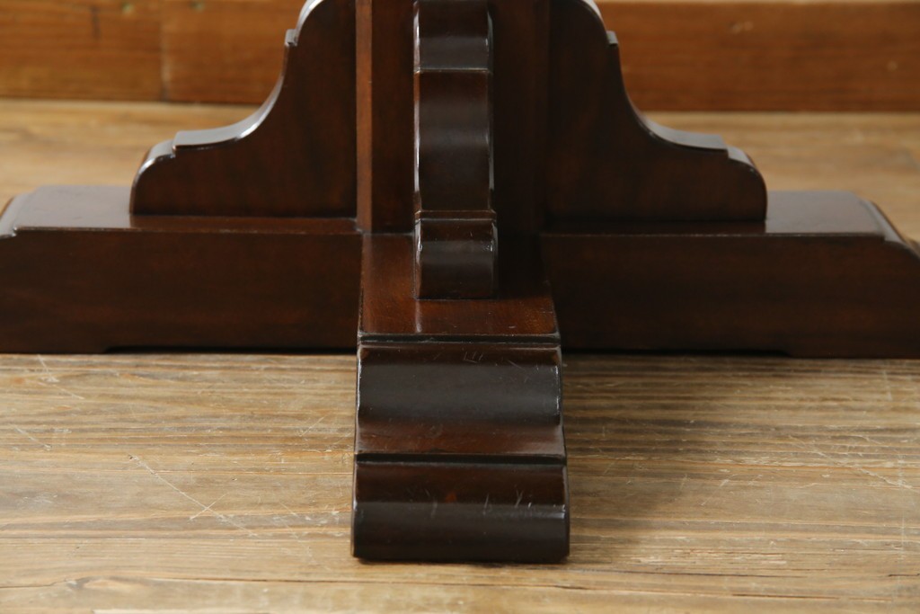 中古　松本民芸家具　A-I型丸卓　重厚で安定感のあるデザインのラウンドテーブル　(R-085608)