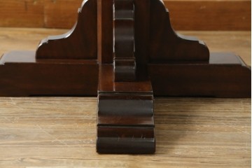 中古　松本民芸家具　A-I型丸卓　重厚で安定感のあるデザインのラウンドテーブル　(R-085608)