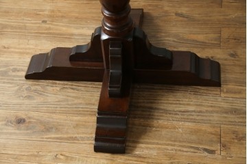 中古　松本民芸家具　A-I型丸卓　重厚で安定感のあるデザインのラウンドテーブル　(R-085608)