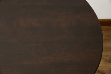 中古　松本民芸家具　A-I型丸卓　重厚で安定感のあるデザインのラウンドテーブル　(R-085608)
