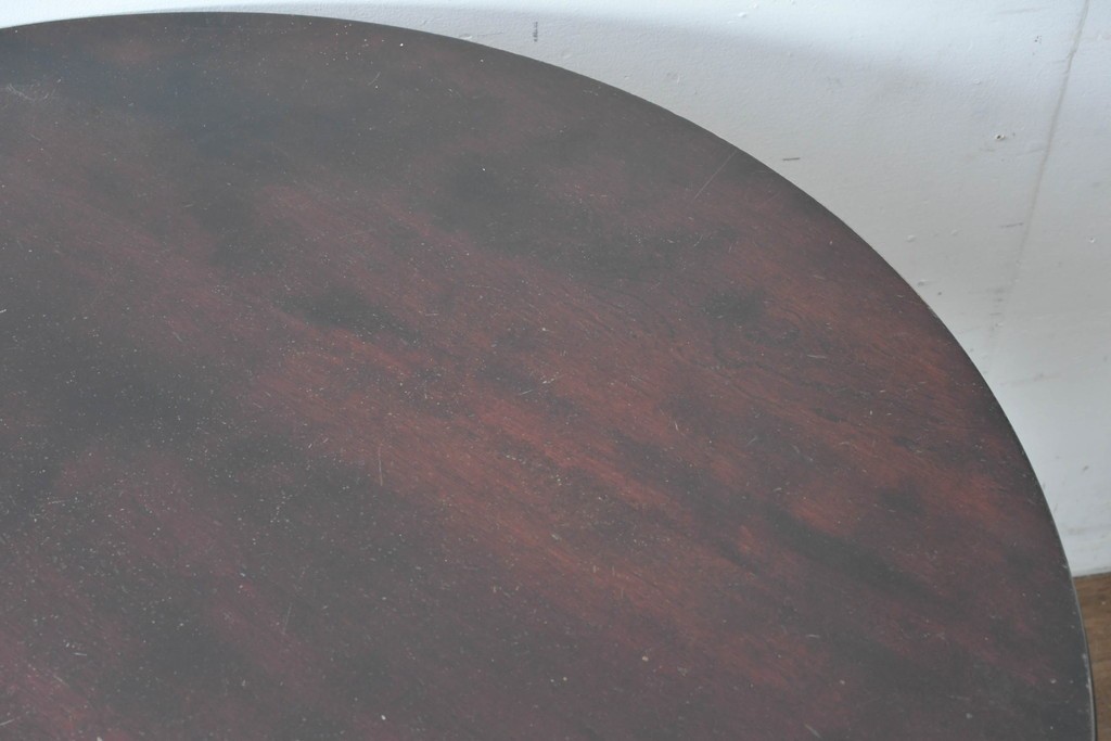 中古　松本民芸家具　A-I型丸卓　重厚で安定感のあるデザインのラウンドテーブル　(R-085608)