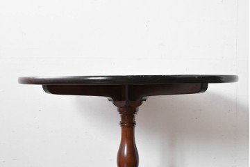 中古　松本民芸家具　A-I型丸卓　重厚で安定感のあるデザインのラウンドテーブル　(R-085608)