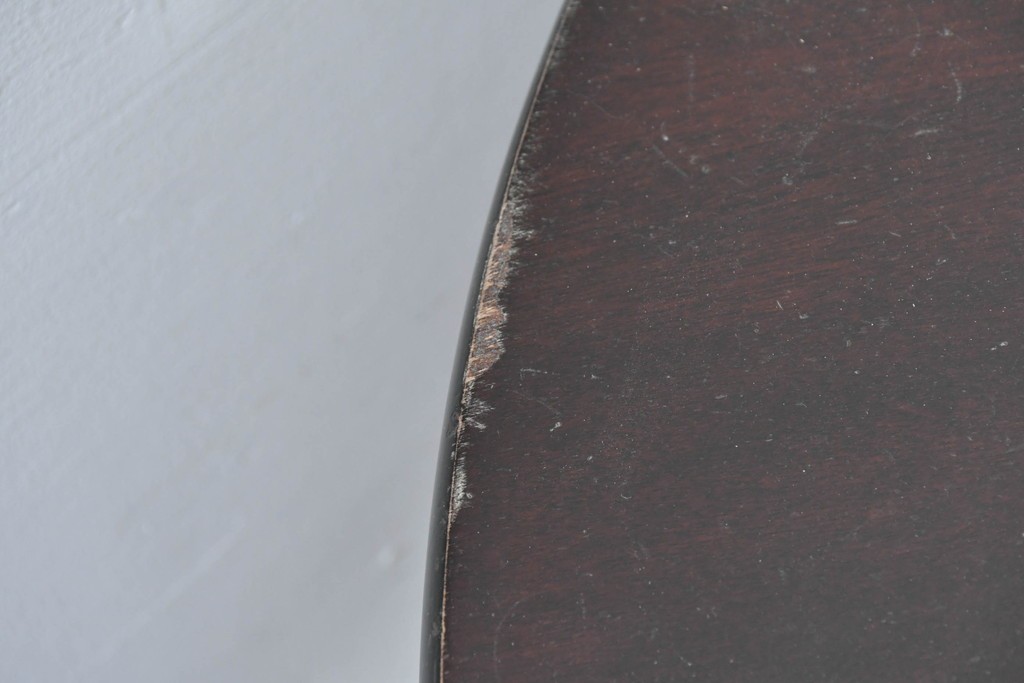 中古　松本民芸家具　A-I型丸卓　重厚で安定感のあるデザインのラウンドテーブル　(R-085608)