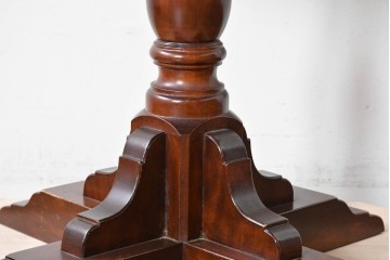 中古　松本民芸家具　A-I型丸卓　重厚で安定感のあるデザインのラウンドテーブル　(R-085608)