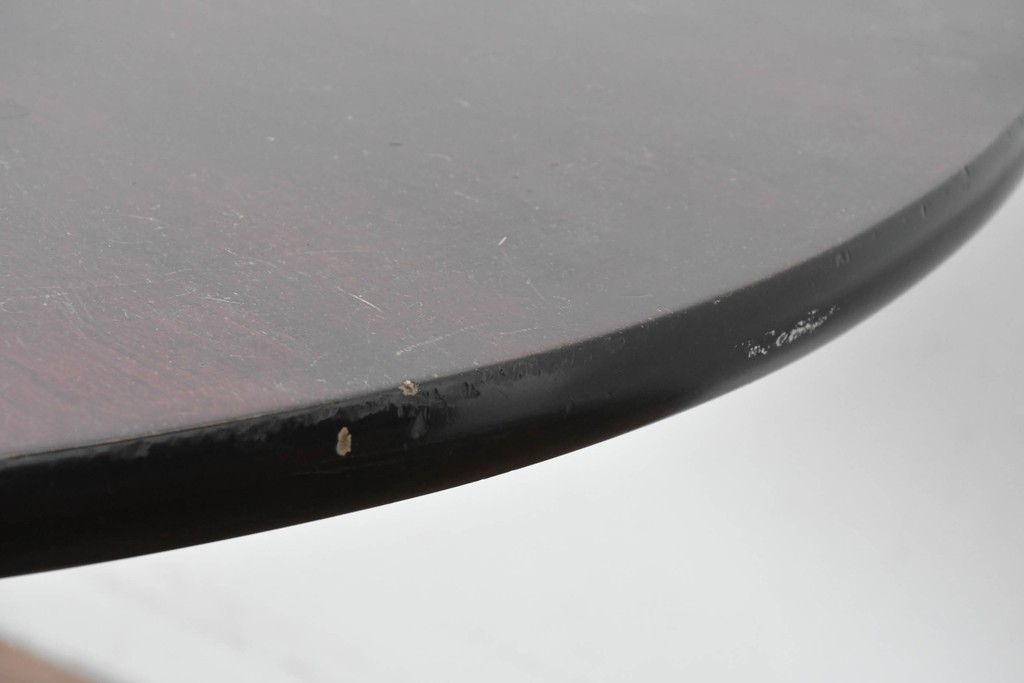 中古　松本民芸家具　A-I型丸卓　重厚で安定感のあるデザインのラウンドテーブル　(R-085608)