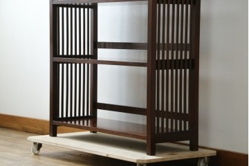 和製ヴィンテージ　松本民芸家具　#117型　開放感のある軽やかな佇まいの書棚　定価約13万7千円　(R-085609)