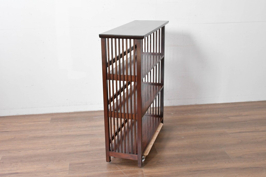 和製ヴィンテージ　松本民芸家具　#117型　開放感のある軽やかな佇まいの書棚　定価約13万7千円　(R-085609)