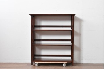 和製ヴィンテージ　松本民芸家具　#117型　開放感のある軽やかな佇まいの書棚　定価約13万7千円　(R-085609)