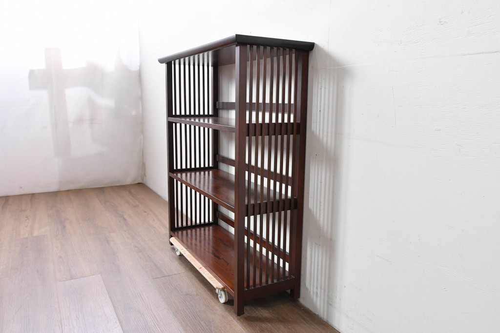 和製ヴィンテージ　松本民芸家具　#117型　開放感のある軽やかな佇まいの書棚　定価約13万7千円　(R-085609)