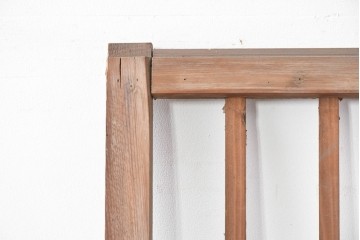 和製アンティーク　明治から大正期　味わい深い木味と格子が魅力の格子蔵戸1枚　(R-085613)