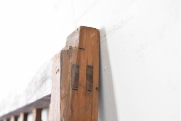 和製アンティーク　明治から大正期　味わい深い木味と格子が魅力の格子蔵戸1枚　(R-085613)