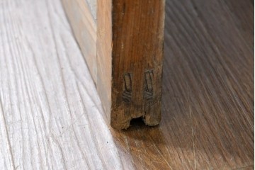 和製アンティーク　明治から大正期　味わい深い木味と格子が魅力の格子蔵戸1枚　(R-085613)