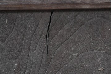 和製アンティーク　明治から大正期　重厚　極太框が存在感を放つ格子蔵戸1枚　(R-085614)