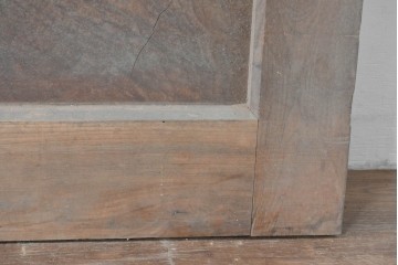 和製アンティーク　明治から大正期　重厚　極太框が存在感を放つ格子蔵戸1枚　(R-085615)