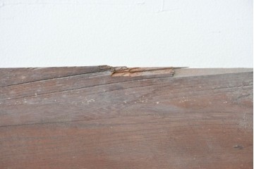 和製アンティーク　明治から大正期　重厚　極太框が存在感を放つ格子蔵戸1枚　(R-085615)