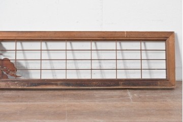 ヴィンテージ建具　昭和中期　松の彫刻が目を引く欄間1枚　(R-085616)