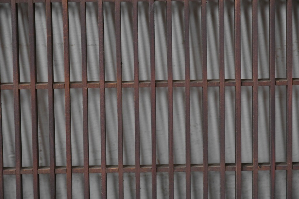 アンティーク建具　明治から大正期　細格子に菱形組子入りの欄間1枚　(R-085619)