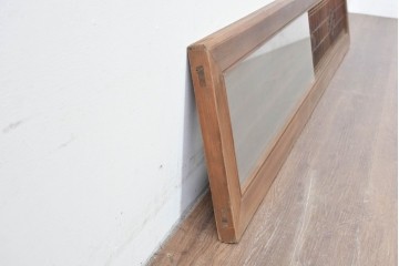 アンティーク建具　明治から大正期　細格子に菱形組子入りの欄間1枚　(R-085619)