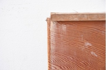 ヴィンテージ建具　昭和中期　山水風景の彫刻が目を引く欄間2枚セット　(R-085625)