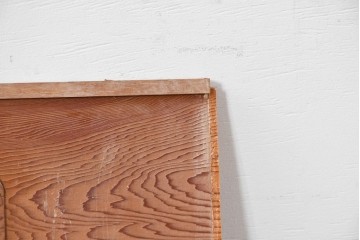 ヴィンテージ建具　昭和中期　山水風景の彫刻が目を引く欄間2枚セット　(R-085625)