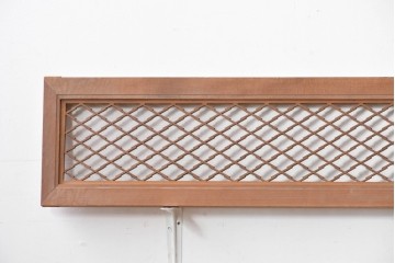 アンティーク建具　昭和初期　格子細工の意匠が魅力の組子欄間2枚セット　(R-085629)