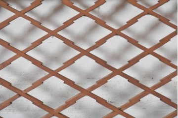 アンティーク建具　昭和初期　格子細工の意匠が魅力の組子欄間2枚セット　(R-085629)