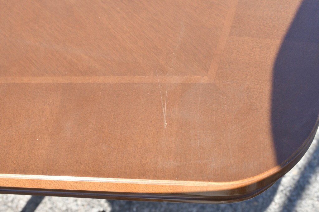 中古　特注品　国産職人手作り　某上場企業会長邸放出品　ドレクセル風の上質なミーティングテーブルとチェア15脚のセット　製作費(合計)約900万円　(R-085630)