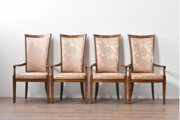 中古　特注品　国産職人手作り　某上場企業会長邸放出品　ドレクセル風の上質なミーティングテーブルとチェア15脚のセット　製作費(合計)約900万円　(R-085630)