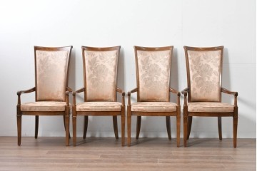 中古　特注品　国産職人手作り　某上場企業会長邸放出品　ドレクセル風の上質なミーティングテーブルとチェア15脚のセット　製作費(合計)約900万円　(R-085630)