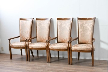 中古　特注品　国産職人手作り　某上場企業会長邸放出品　ドレクセル風の上質なミーティングテーブルとチェア15脚のセット　製作費(合計)約900万円　(R-085630)