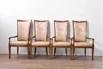 中古　特注品　国産職人手作り　某上場企業会長邸放出品　ドレクセル風の上質なミーティングテーブルとチェア15脚のセット　製作費(合計)約900万円　(R-085630)