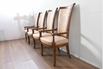 中古　特注品　国産職人手作り　某上場企業会長邸放出品　ドレクセル風の上質なミーティングテーブルとチェア15脚のセット　製作費(合計)約900万円　(R-085630)