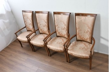 中古　特注品　国産職人手作り　某上場企業会長邸放出品　ドレクセル風の上質なミーティングテーブルとチェア15脚のセット　製作費(合計)約900万円　(R-085630)