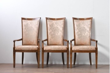 中古　特注品　国産職人手作り　某上場企業会長邸放出品　ドレクセル風の上質なミーティングテーブルとチェア15脚のセット　製作費(合計)約900万円　(R-085630)