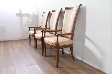 中古　特注品　国産職人手作り　某上場企業会長邸放出品　ドレクセル風の上質なミーティングテーブルとチェア15脚のセット　製作費(合計)約900万円　(R-085630)