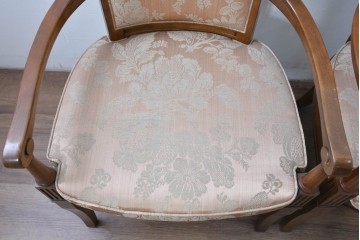 中古　特注品　国産職人手作り　某上場企業会長邸放出品　ドレクセル風の上質なミーティングテーブルとチェア15脚のセット　製作費(合計)約900万円　(R-085630)